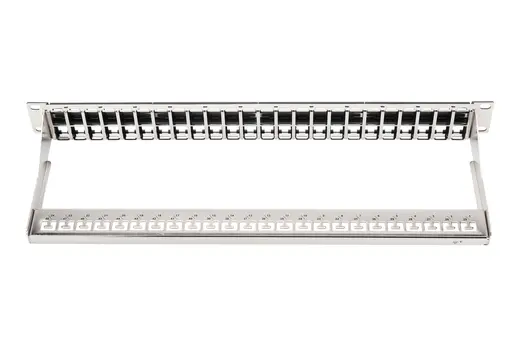 DIGITUS DN-91424 48 Port Boş Patch Panel, Zırhlı Keystone Jack Takılabilir, 1U Yüksekliğinde, siyah RAL 9005 renk görseli 4