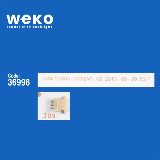 WKSET-6291 36996X9 XMNJ55D05-ZC62AG-02 5S1P 303XM550046 9 ADET LED BAR alternatif görünüm