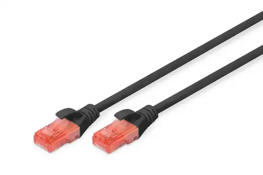 DIGITUS 1metre CAT6 Utp DK-1617-010/BL Siyah Patch Kablo (10'lu Paket) görseli 3