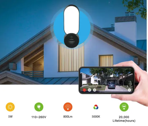 OPAX-60120 PROJEKTÖRLÜ WiFi KAMERA / ALARM / KARŞILIKLI KONUŞMA / HAREKET SENSÖRÜ / SD KART DESTEĞİ alternatif görünüm