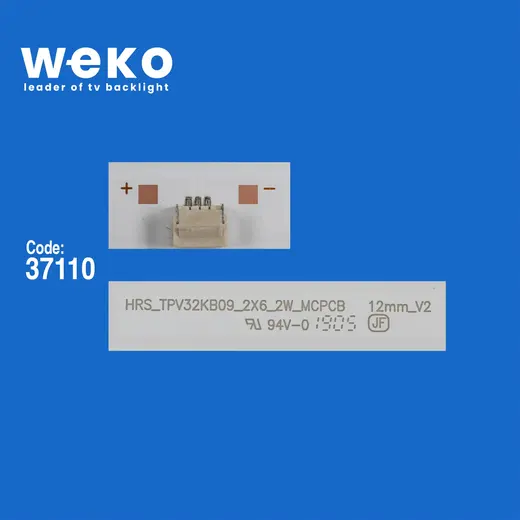 WKSET-6388 37110X2 HRS_SQY32_2X6_ 2W_MCPCB 12MM_V4 2 ADET LED BAR (3V6LED56,5CM) alternatif görünüm