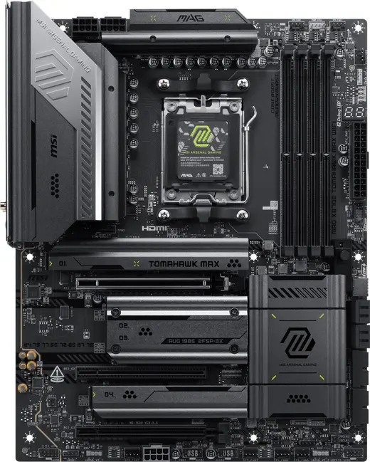 MSI MAG X870E TOMAHAWK MAX WIFI7 DDR5 HDMI-DP TYPEC PCIE 5.0 AM5 ATX görseli 6