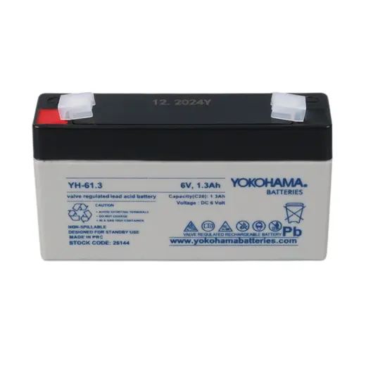 YOKOHAMA YH-61.3 6 VOLT - 1.3 AMPER AKÜ (98 X 25 X 52 MM) görseli 3