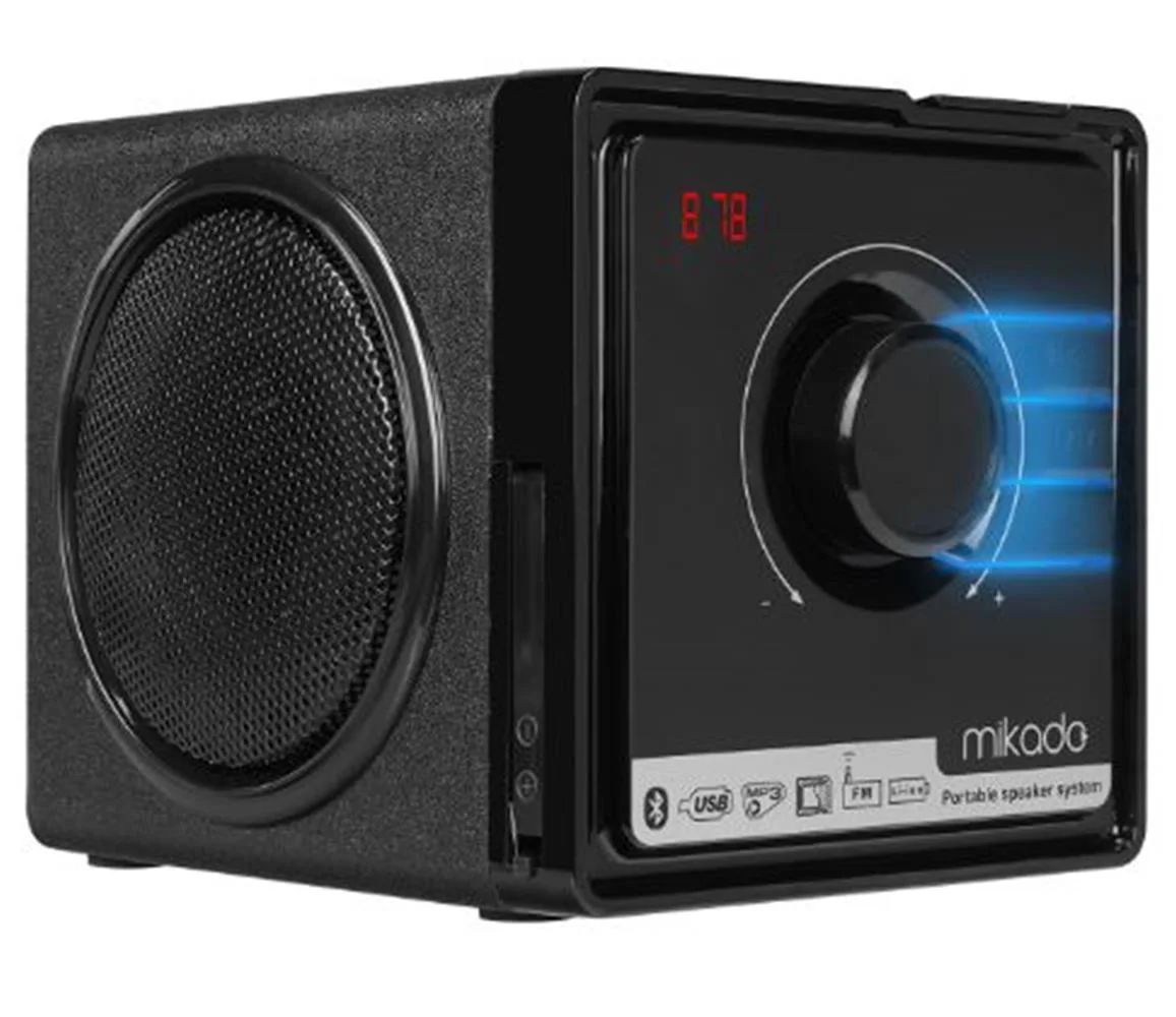 Mikado BT-236 3W+3W Siyah SD+MMC+( FM RADYO) Destekli Bluetooth Müzik Kutusu Aux Grişli Şarjlı
