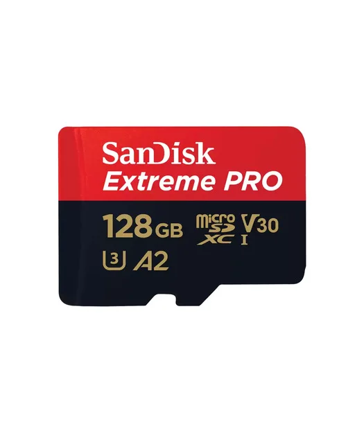 SanDisk Extreme Pro microSD UHS I Card 128GB for 4K on SmartP, Cam Drones 200MB/s R, 90MB/s W