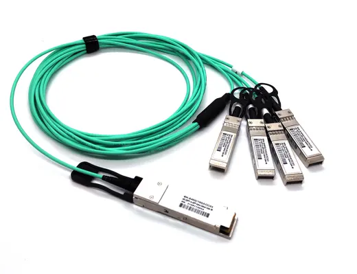 BEEK BN-S40G/4X10G-AOC-05 40G QSFP+ <-> 4x10G SFP+, Aktif Fiber Optik Kablo (AOC), 5 metre