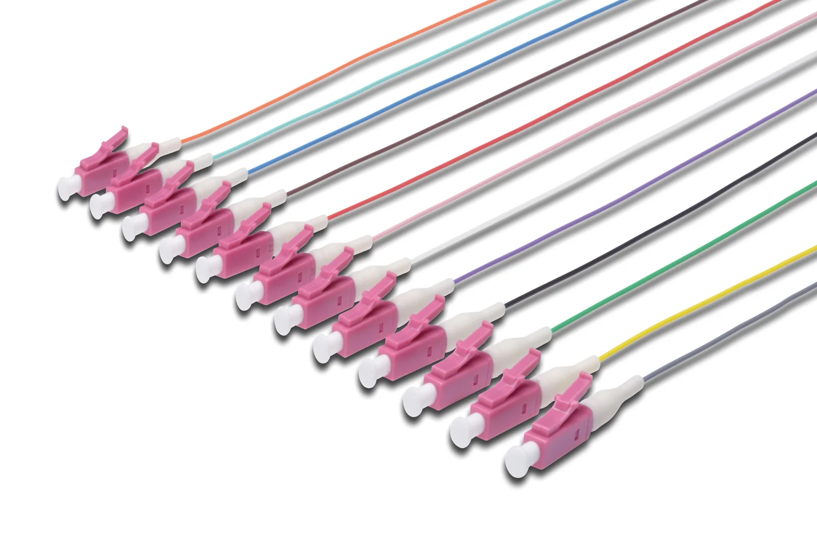 DIGITUS DK-25332-02-4 LC Fiber Optik Pigtail Seti, 12 adet, LC, MM OM4 50/125 µ loose buffer, LSOH, 2 metre
