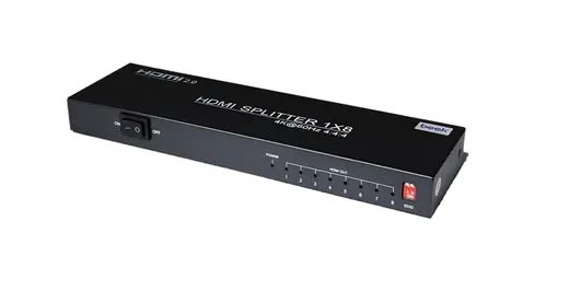 BEEK BS-VSP-HA08UH 4K 8'li HDMI Video Çoklayıcı, 3840 x 2160 piksel çözünürlük, HDCP 2.3, metal şasi, siyah renk