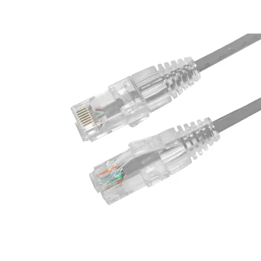 AGER 0.15metre CAT6 Utp Slim AWG28 AC-602-0015 Gri LSZH Patch Kablo (10'lu Paket) görseli 2