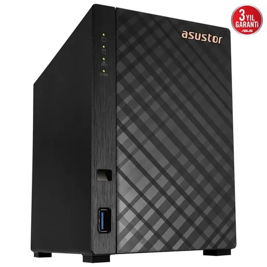 ASUSTOR 2diskli Realtek QC-1GB RAM-Gigabit Nas Server AS1102TL görseli 3
