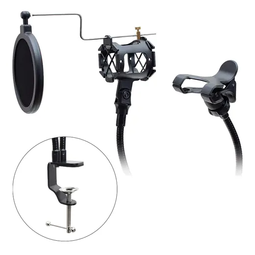 POWERMASTER KH-24 MASA TİPİ BİR TELEFON BİR MİKROFON TUTACAĞI alternatif görünüm