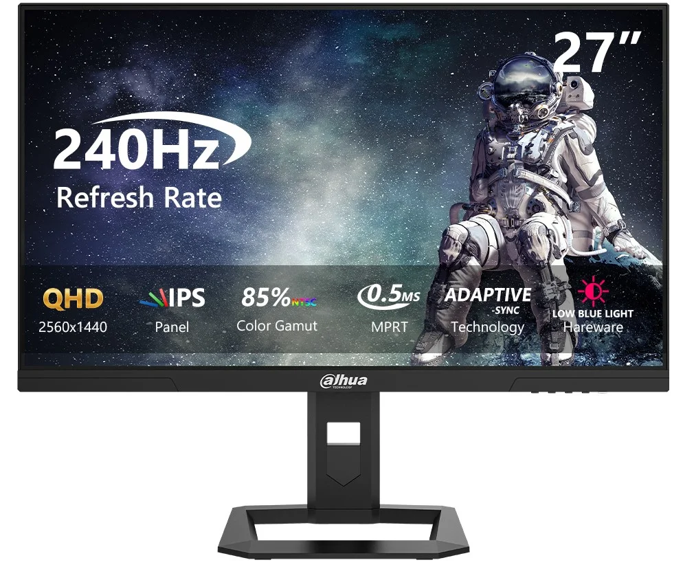 DAHUA 27" LM27-E341A 2560x1440 2K QHD 0.5MS 240Hz IPS 2xDP/2xHDMI +VESA