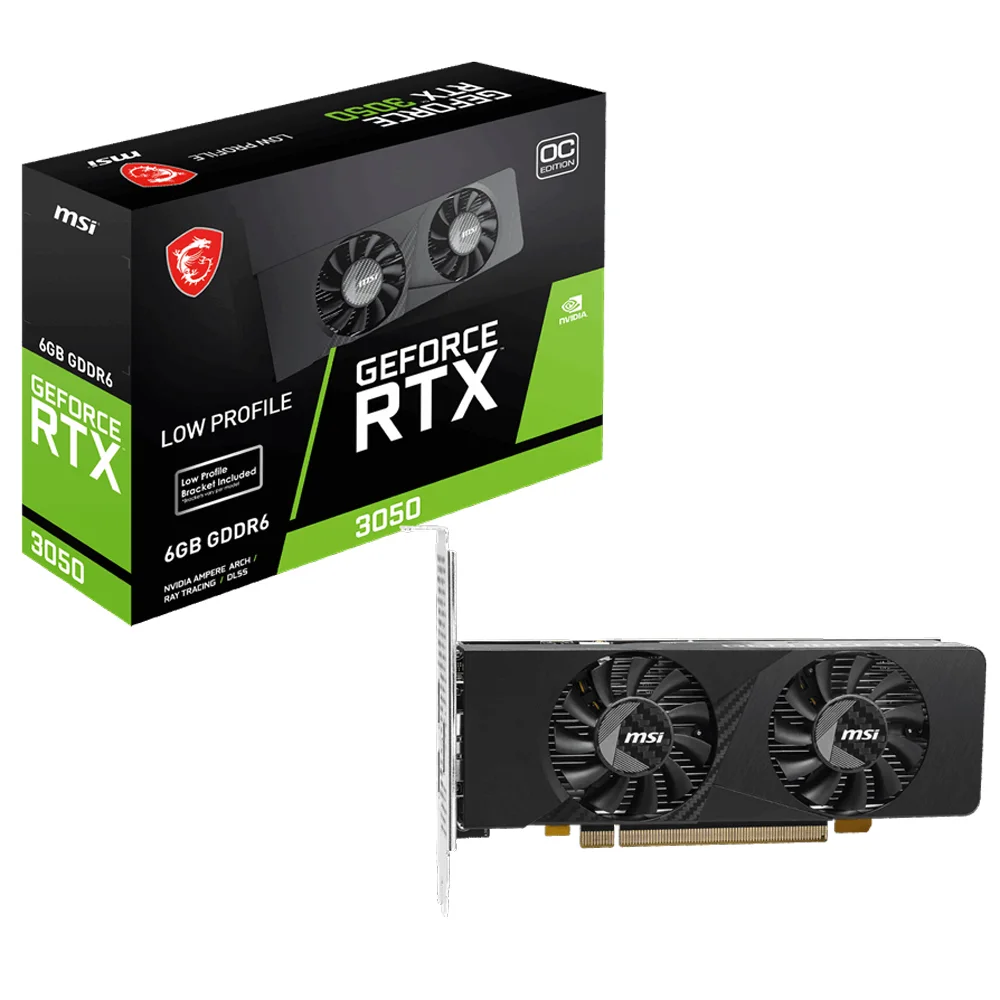 MSI VGA GEFORCE RTX 3050 LP E 6G OC 6GB GDDR6 96B DX12