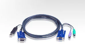ATEN ATEN-2L-5506UP USB KVM (Keyboard/Video Monitor/Mouse) Kablosu, 1 x Monitör 15 pin HDB erkek