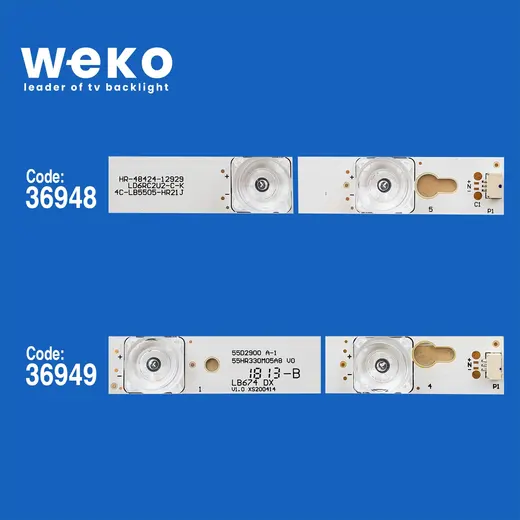 WKSET-6246 36948X4 36949X4 TOT_55D2900_4X4+4X5_3030C_D6T-2D1_A/B 8 ADET LED BAR alternatif görünüm