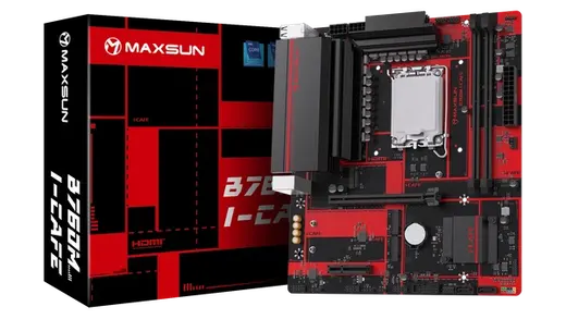 MAXUN B760M I-CAFE DDR5 HDMI-DP PCIE 5.0 1700p mATX görseli 5