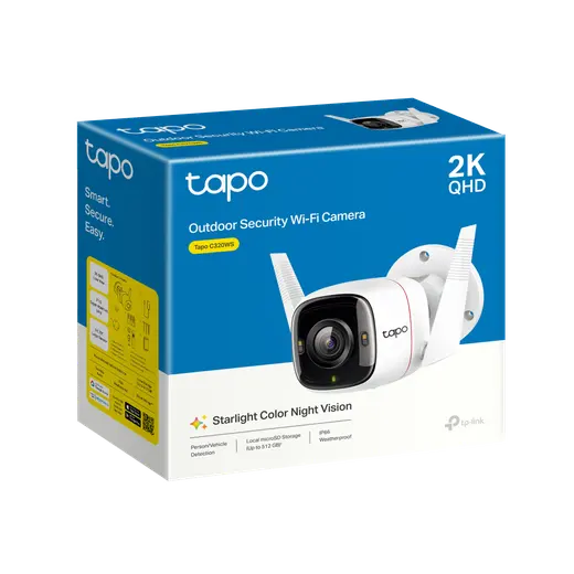 TP-LINK 2MP Bullet 3.3mm Kablosuz IP Kamera Tapo C320WS görseli 1