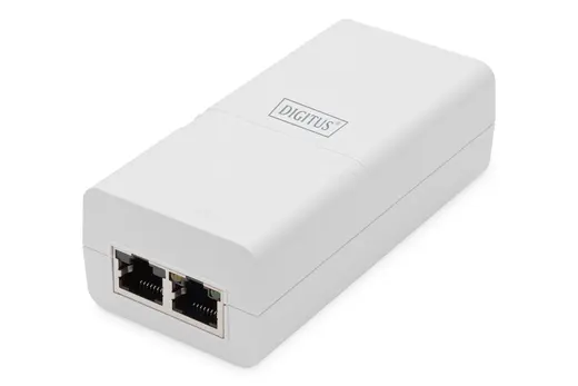 DIGITUS DN-95132 Gigabit Ethernet Aktif PoE+ Injektor, 802.3at, 30 W, beyaz renk