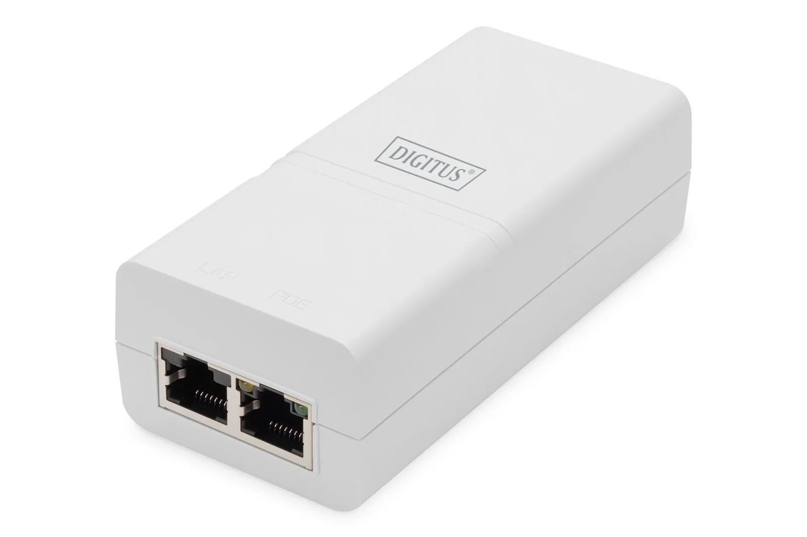 DIGITUS DN-95132 Gigabit Ethernet Aktif PoE+ Injektor, 802.3at, 30 W, beyaz renk