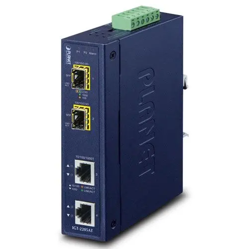 PLANET PL-IGT-2205AT Endüstriyel Media Converter 2-port 10/100/1000T <-> 2-port 100/1000/2500X SFP Industrial 2-port alternatif görünüm