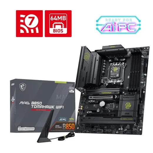 MSI MAG B850 TOMAHAWK WIFI7 DDR5 HDMI-USBC DP PCIE 5.0 AM5 ATX görseli 7