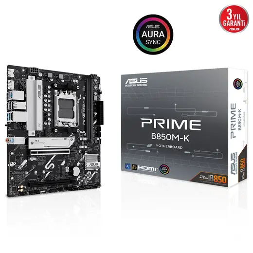 ASUS PRIME B850M-K AMD AM5 DDR5 8200 DP HDMI 2xM2 mATX