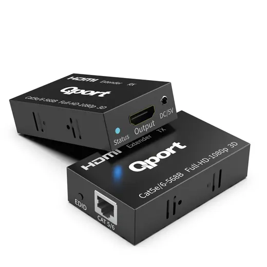 QPORT Q-HEX3 HDMI EXTENDER CAT6 60M 2 LI PAKET alternatif görünüm