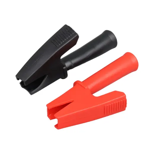 IC-243A 4MM BANAN JAK GİRİŞLİ KROKODİL WD1096 (KIRMIZI-SİYAH 2Lİ TAKIM)