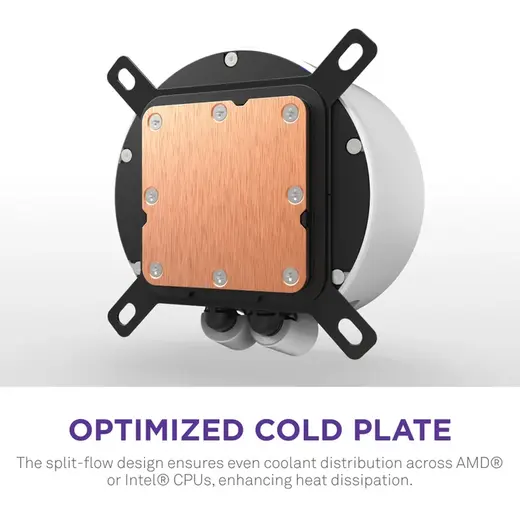 NZXT 360MM LCD KRAKEN ELITE 360 RGB v2 RL-KR36E-W2 AM5-1851p Sıvı Soğutmalı İşlemci Fanı Beyaz görseli 3