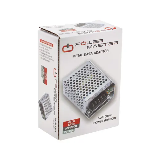POWERMASTER PM-14065 12 VOLT - 3.5 AMPER - 42 WATT METAL KASA ADAPTÖR görseli 3