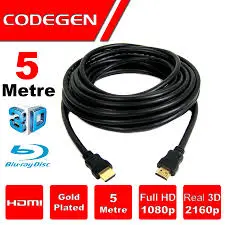 CODEGEN 5metre CPS50 HDMI Kablo 3D Gold 1.4v 2K alternatif görünüm