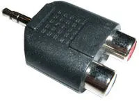 DIGITUS AB-AV 106 Ses Adaptörü, 3.5 mm erkek 2 x cinch dişi