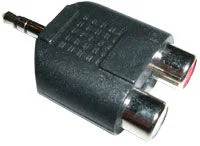 DIGITUS AB-AV 106 Ses Adaptörü, 3.5 mm erkek 2 x cinch dişi