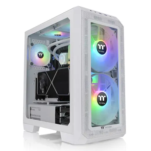 THERMALTAKE VIEW 300MX CA-1P6-00M6WN-00 2-20CM ARGB Fanlı Gaming Mid-Tower PC Kasası Beyaz görseli 6