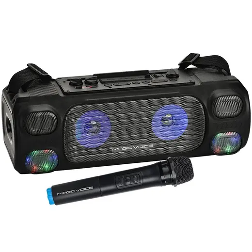 MAGICVOICE MV-7001 VHF EL MİK USB+SD+BT+UK 40 WATT IŞIKLI ŞARJLI SEYYAR ANFİ alternatif görünüm