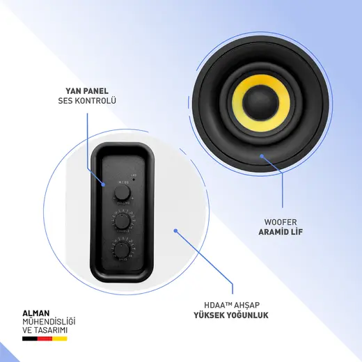 Thonet & Vander KUMPEL 2.0 50W Beyaz Speaker - 2.0 Sistem - 50W RMS görseli 2