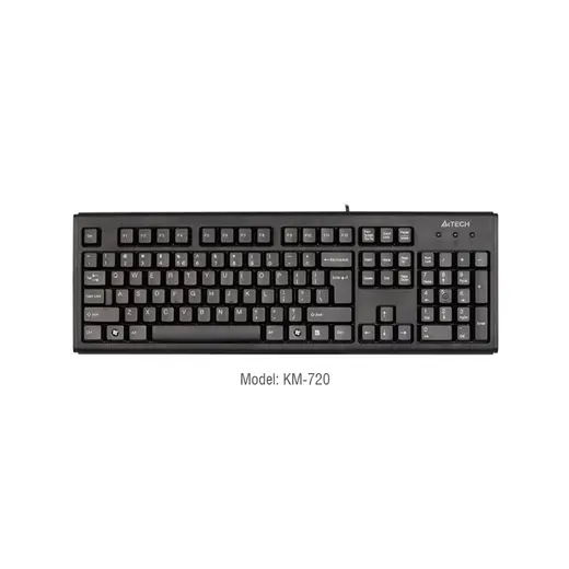 A4 Tech KM720 Q Kablolu MM Klavye Siyah USB