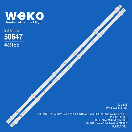 WKSET-5647 36651X2 K320WDC1 A2 K320WDX A2 ÇİFT SOKET 2 ADET LED BAR