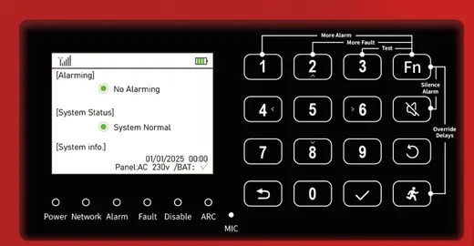OPAX-WF868-4G-LAN Adresli Kablosuz Yangın Alarm Kontrol Paneli (868mhz) EN-54 Sertifikalı görseli 3
