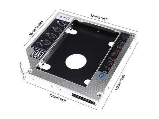 CODEGEN CODMAX 2.5" 9.5MM NOTEBOOK OPTIK SATA HDD/SSD DISK KUTUSU (CDG-HDC-095) alternatif görünüm