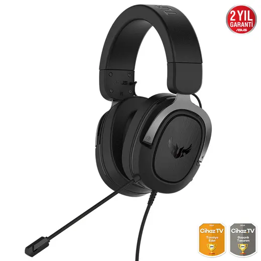 ASUS TUF Gaming H3 Gun Metal 7.1 3.5mm Oyuncu Kulaklığı / 90YH028G-B1UA00 görseli 1