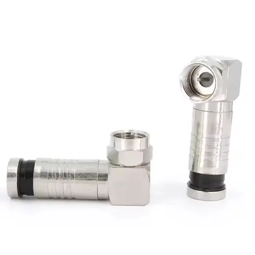 NOVA SIKMALI RG6/U6 L TİPİ ÇEVİRMELİ F KONNEKTÖR (SIKMALI + L TİP ÇEVİRMELİ)