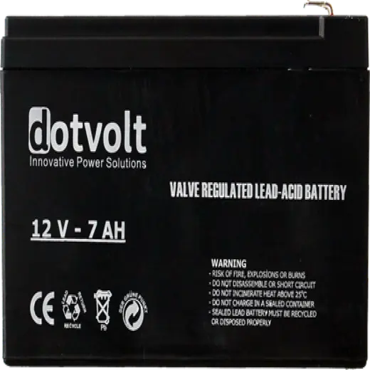 DOTVOLT DT 12V 7.2AH KURU TIP AKU(UPS'TE KULLANILABILIR)