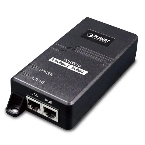 PLANET PL-POE-165 Tek Port Çoklu Gigabit 802.3at PoE+ Injector (30 Watt) Single-port Multigigabit 802.3at PoE+ Injector