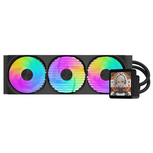 DarkFlash DV360S Max ARGB LCD 360mm Siyah Sıvı Soğutma 1851/AM5 görseli 3