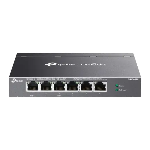 Omada DS106GPP 6Port 10/100/1000 3Port PoE+ 1Port PoE++ Switch