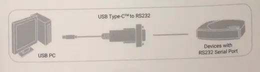 DIGITUS DA-70166 USB 2.0 Tip C RS232 (Seri) Çevirici Kablosu, 1 metre görseli 4