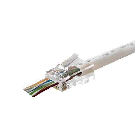 ORING MPC6U3EZ CAT6 PLUG U/UTP EZRJ45 YENİ NESİL ALTIN UÇ KONNEKTÖR 100 LÜ PAKET görseli 1