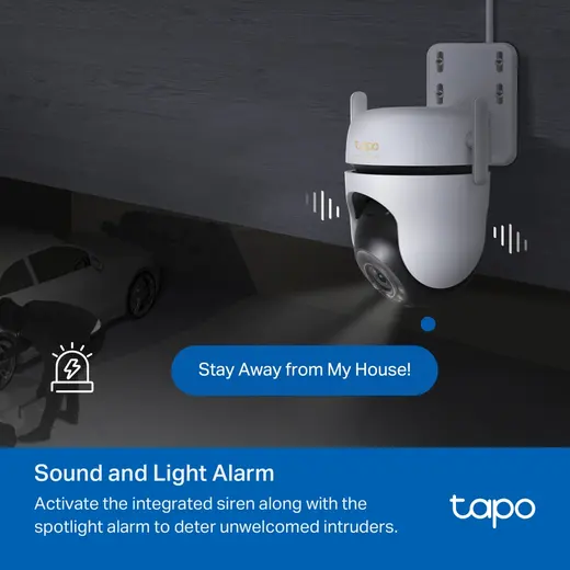 TP-LINK 5MP Speed Dome 4MM WIFI Kablosuz Pan-Tilt IP Kamera TAPO-C530WS görseli 2
