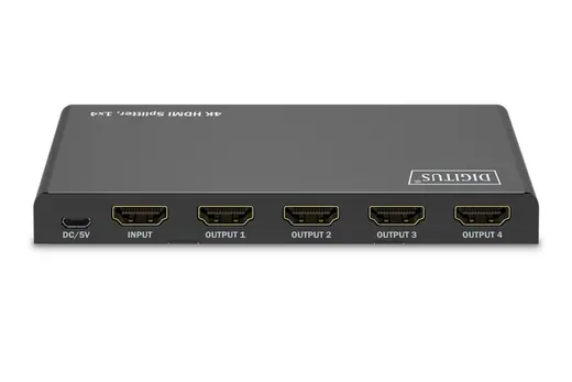DIGITUS DS-55337 4K HDMI Çoklayıcı, 1x4, 4K/60Hz HDCP 2.2, EDID Kontrolü görseli 3